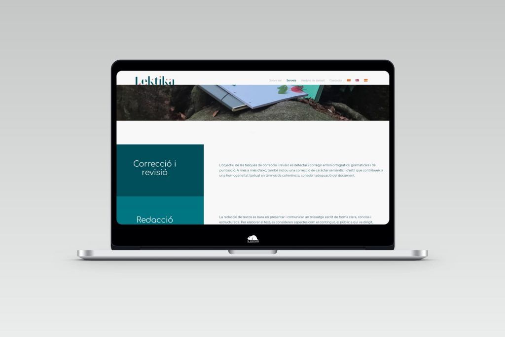 Pàgina de correcció i revisió del web de Lektika