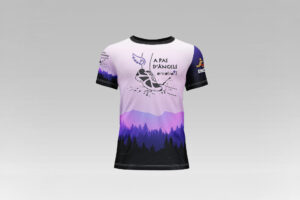 Vista frontal de la camiseta A Pas d’Àngels para el Oncotrail