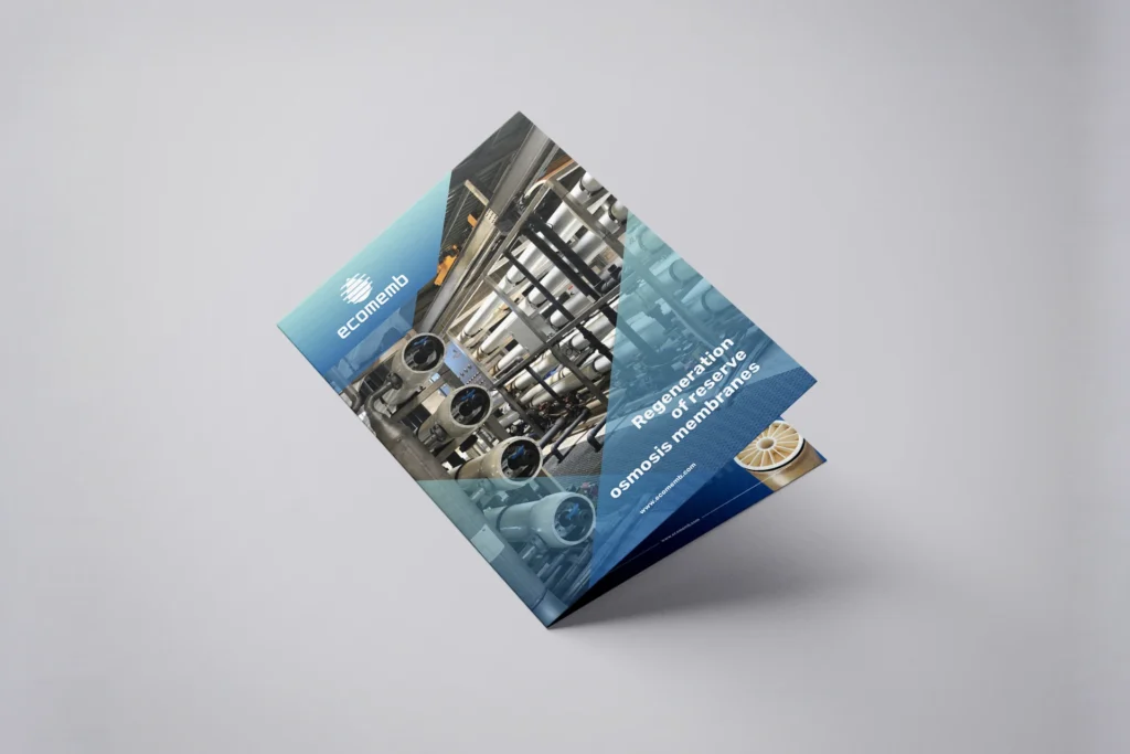 Portada del dosier bifold DIN A4 de ECOMEMB