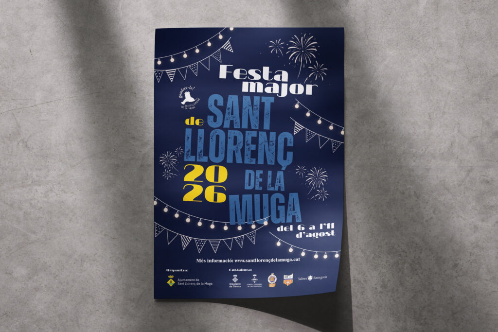 Cartel de la Festa Major 2026 de Sant Llorenç de la Muga