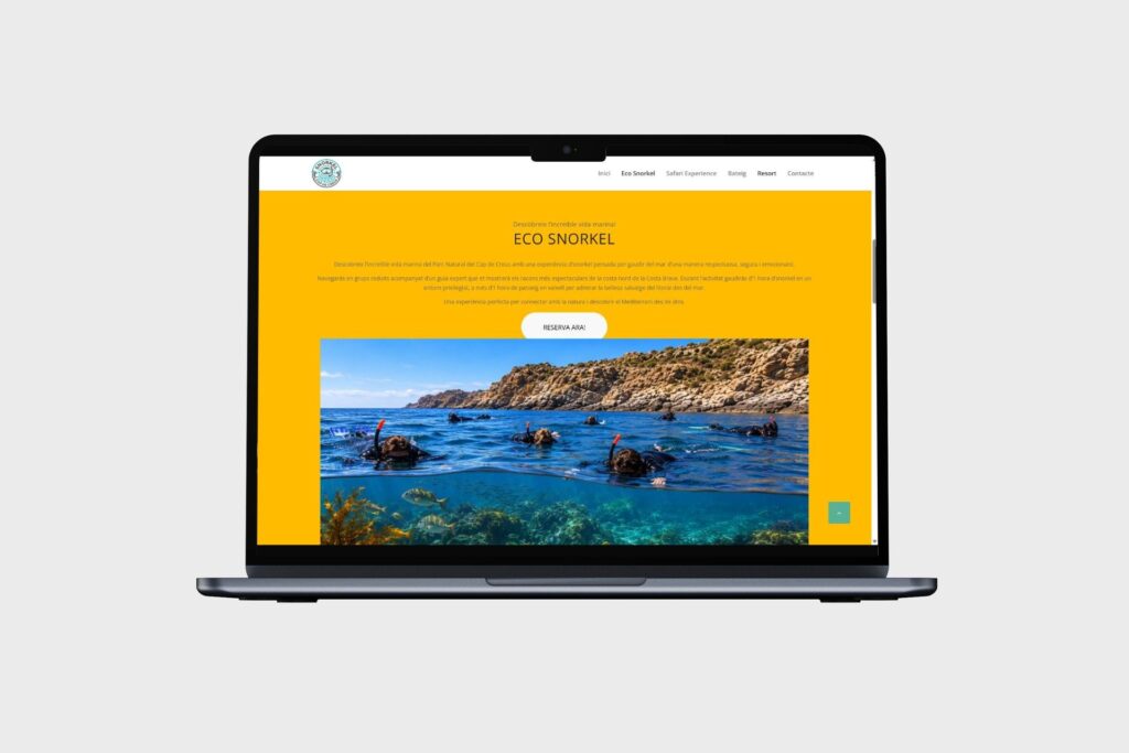 Web de Snorkel Cap de Creus: Eco Snorkel en MacBook
